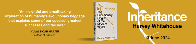 banner featuring book cover and quote reading: An insightful and breathtaking exploration of humanity's evolutionary baggage that explains some of our species' greatest successes and failures.' YUVAL NOAH HARARI author of Sapiens