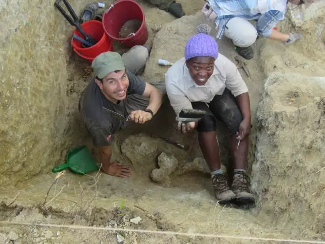 Dr Thomas A. Püschel excavating