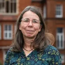 Elizabeth outside her college