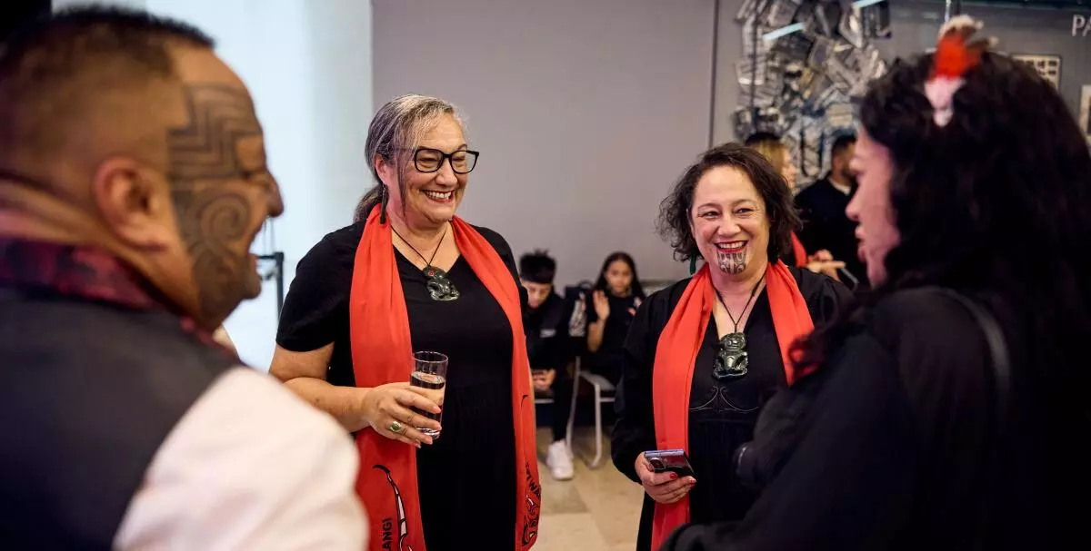 Members of the Māori community gathered at the Weston Library.