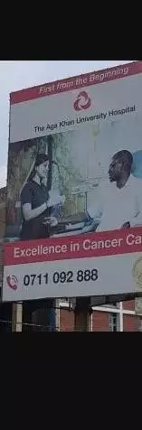 a billboard advertising excellence in cancer care